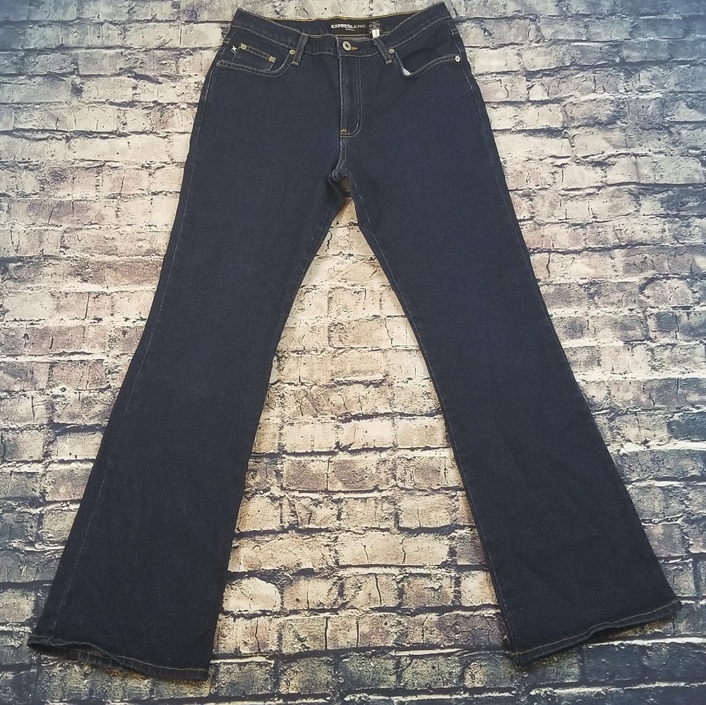 Express Women's Jeans Stretch Low rise flare
